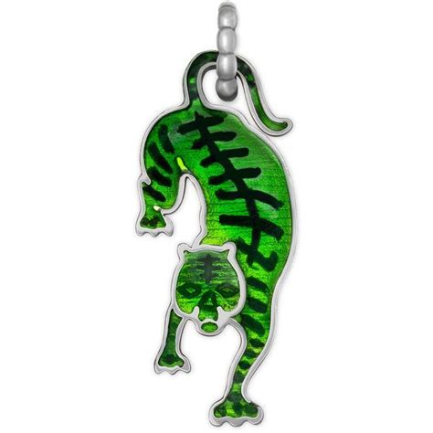 gucci green tiger charm in silver|Gucci tiger print.